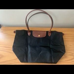 Black Longchamp large tote